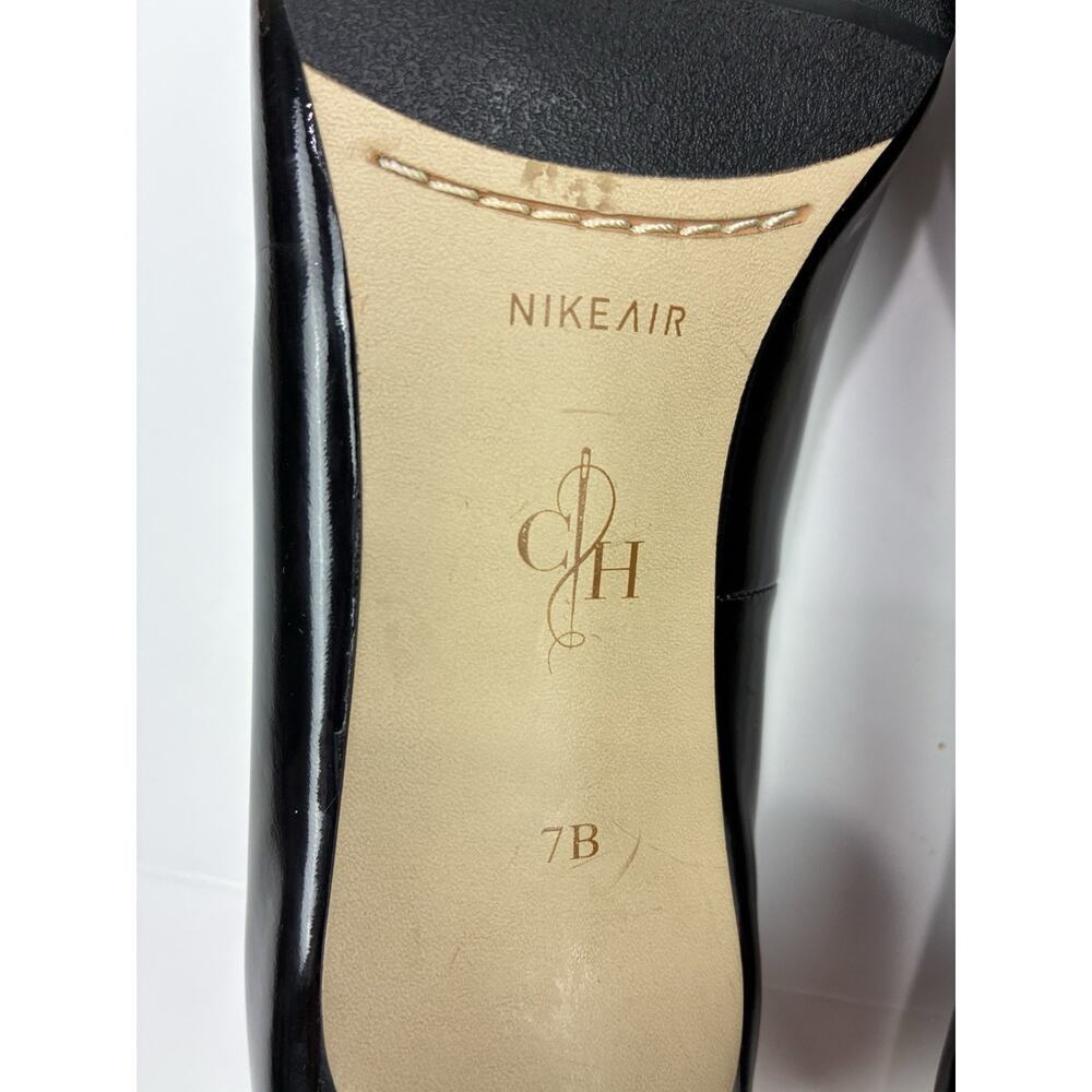 Cole Haan NikeAir Black Patent Leather Pointed Toe Kitten Heel 7B Quiet Luxury - Picture 8 of 9